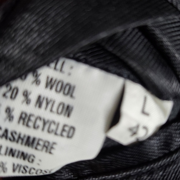 Silver Cloud Charcoal Wool and Cashmere Overcoat 42 - Picture 4 of 5